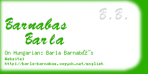 barnabas barla business card